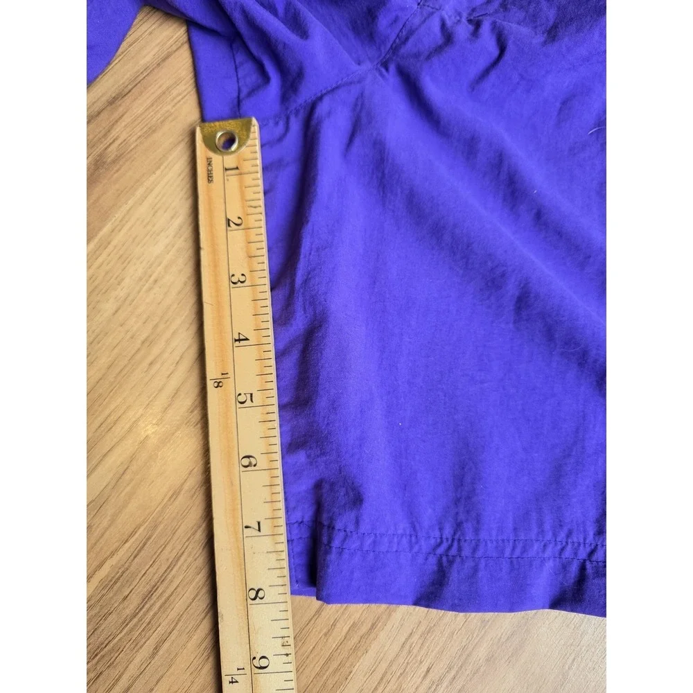 Vintage Nike Pleated‎ Shorts Purple Size Medium Nylon 90s Elastic Athletic